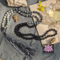Preview: ~ Sinnesschärfer-Mala ~ (mit Schneeflockenobsidian, Labradorit & Achat)